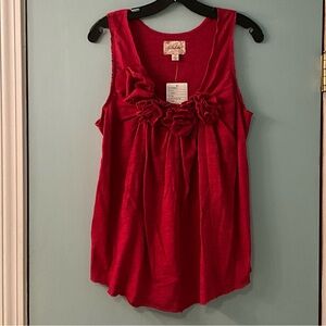 Deletta sleeveless top with roses purchased from Anthropologie